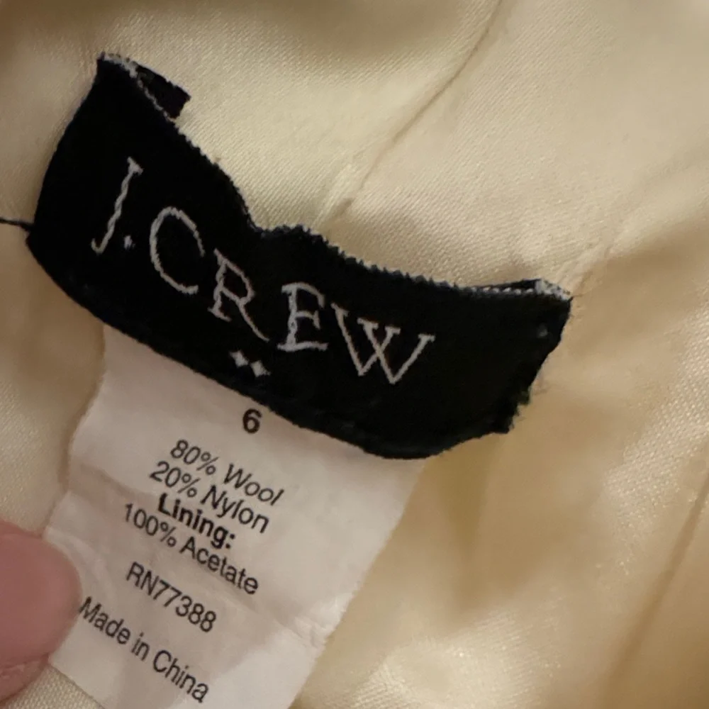J. Crew Cream Wool winter Coat - Picture 4 of 9